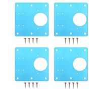 Placa de reparación de bisagra de armario, placa de reparación con agujero para puerta de armario, muebles de madera, reparación de bisagra de puerta de acero inoxidable, juego de reparación de