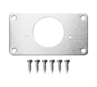 Placa de reparación de bisagra de puerta de gabinete de acero inoxidable para muebles, cajones, armario, mesa, armario, soporte de fijación de agujero de tornillo roto con tornillos, 90 x 50 mm, kit