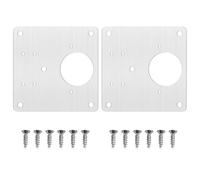 Placa de reparación de bisagras de gabinete de acero inoxidable, paquete de 1 a 8, placa de montaje de bisagra de puerta con tornillos, accesorios de hardware for muebles(8 pieces)