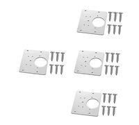 Placa de reparación de bisagras de puerta de cocina, placa de 4 piezas, soporte de placas de reparación for bisagras de gabinete(9X9CM)