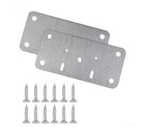 Placa de reparación de bisagras para cajones de armarios, muebles, soporte de acero inoxidable para puertas y paneles laterales con bisagras (2 piezas-B)