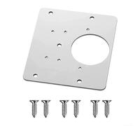 Placa de reparación de bisagras para muebles y puertas de gabinetes, material de acero inoxidable resistente a la corrosión para reparación de cajones y armarios, práctica y herramienta de montaje (4