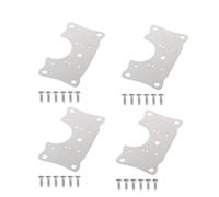 Placa de reparación para bisagras, Hinge Repair Plate 4/8 pcs With Screws Installation Gasket For Cabinet and Wardrobe Doors(4pcs and 24screws)