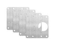 Placa de reparación para bisagras, Hinge Repair Plates Stainless Steel 9x9cm With Holes 1/2/4/10 Pair For Kitchen Cabinet Door(4pcs)