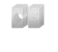 Placa de reparación para bisagras, Stainless Steel Hinge Repair Plate Silver 2/4 pcs For Cabinet Door Hinges(2 Pcs a)