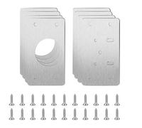 Placa de reparación para bisagras, Stainless Steel Hinge Repair Plate With Holes 47x90mm For Cabinets 2/4/8/10/20 pcs(8PCS(4pairs))