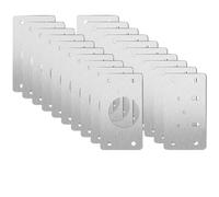 Placa de reparación para bisagras, Stainless Steel Hinge Repair Plate With Holes 47x90mm For Cabinets 2/4/8/10/20 pcs(20PCS(10pairs))
