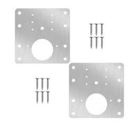 Placa de reparación para bisagras, Stainless Steel Hinge Repair Plate With Holes 9x9x0.1cm For Cabinet Door 2/4/6/8/10/20 Pcs(4Pcs)