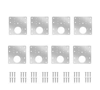 Placa de reparación para bisagras, Stainless Steel Hinge Repair Plate With Holes 9x9x0.1cm For Cabinet Door 2/4/6/8/10/20 Pcs(8Pcs)