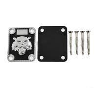 Placa de respaldo de cuello de guitarra eléctrica que fortalece la articulación entre el cuello y el cuerpo para una mejor jugabilidad (plata)