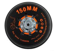 Placa de respaldo de lijadora orbital de 150 mm, diseño de 37 agujeros, disco de lijado de rosca de 5/16-24 para pulir molienda, se adapta a enrutadores MAXXT, almohadilla de respaldo de alta