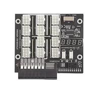 Placa de Ruptura de Minería de 12 Puertos, Interruptor Electrónico de Encendido/apagado 800WPSU Placa de Ruptura 6 Pines para 1400W 1600W PSU para 500W 800W para GPU
