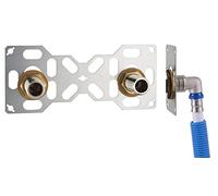 Placa de salida de doble pared para tubería multicapa Ø20 | Salidas macho 3/4 a prensar | FIXSYSTEM | Ideal para ducha y bañera | Conexión resistente y duradera | Fácil instalación | QUICK PLOMBERIE