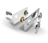 Placa de salida mural para suministro 1/2 - salida 3/8 | Compatible con sistema FIXSYSTEM | Conexión resistente y duradera | Ideal para lavabo y fregadero | Fácil instalación | QUICK PLOMBERIE