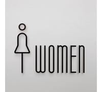 Placa de señal de inodoro, 1 paquete de etiquetas de pared acrílicas para puerta de baño, señalización de WC, navegación clara e instalación fácil para uso doméstico u oficina (B)