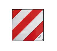 Placa de Señalización para Vehículos - Obligatoria para Señalizar Cargas que Sobresalgan - Diseño Llamativo Rojo y Blanco - Situar en un Lugar Visible - Colocación Sencilla - Dicoal