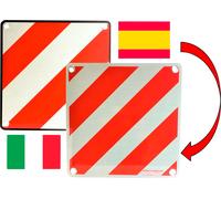 Placa de señalización reversible v20 de aluminio 2 en 1 para italia y españa 50 x 50 cm iwh