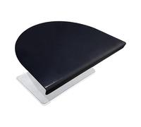 Placa de soporte de acero al carbono, placa de refuerzo de montaje fácil para soporte de abrazadera de escritorio, 17,7 x 14,7 x 1,5 cm, color negro
