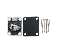 Placa de soporte de cuello de guitarra eléctrica para Telecaster, placa de soporte de junta de conexión de fuerza de cuello bajo con montaje de 4 agujeros, placa de refuerzo de metal en plata/oro