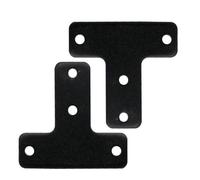 Placa de soporte de esquina en forma de T negra con 4 orificios for marco de impresora 3D de perfil de aluminio serie CR10 2020