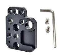 Placa de soporte de monitor de metal de aleación de aluminio con agujeros roscados de 1/4 3/8 pulgadas, placa de montaje de cardán de montaje de cardán para DJI Ronin RS3/RS2/RSC2/SC/S estabilizador