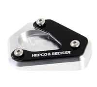 Placa de soporte lateral plateada/negra para Kawasaki Versys-X 300/Urban/Adve...