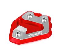 Placa De Soporte Motocicleta para F800R F800GT Adventure, Accesorios para Motocicletas, Extensión De Pie De Caballete Lateral De Aluminio, Almohadilla De Pata De Cabra(Red F800R Logo)