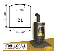 Placa De Suelo Para Chimenea Protección Contra Chispas Placa De Acero Gris - B1