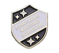 Placa de superviviente con diseño divertido, insignia de esmalte duro para solapa, mochila y lugar de trabajo, Normal, Metal no precioso