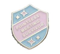 Placa de superviviente con diseño divertido, insignia de esmalte duro para solapa, mochila y lugar de trabajo, Normal, Metal no precioso