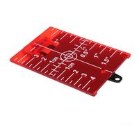 Placa de tarjeta de destino de 2.9 pulgadas con soporte para láser de línea roja y verde, herramienta de medición magnética montable para interiores y exteriores (rojo)