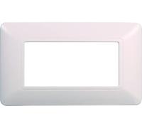 Placa de tecnopolímero compatible con la serie BTICINO MATIX 2-3-4-6 módulos, colores surtidos (4 módulos, blancos)