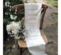 Placa de tela personalizada con texto en inglés "Reserved Wedding Memorial Chair", cartel para silla de boda en memoria de seres queridos (30 x 100 x 40 pulgadas)