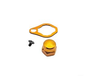 Placa de tornillo basculante de aluminio para Daiwa para mano izquierda | Tuerca M8 precisa y tornillo M2.5, distancia del agujero de bloqueo de 11 mm, ajuste seguro para balancín de husillo