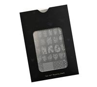 Placa de transferencia de uñas de grado de salón, herramienta de acero inoxidable, múltiples patrones en miniatura, incluyendo mariposas, para manicuristas profesionales, patrones de arte de uñas de