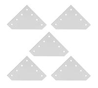 Placa de Unión de Aleación de Aluminio, 7 Agujeros, Resistente y Anticorrosión, 5 Unidades - Fuerte y Duradera para Estructuras, Fácil Instalación para Muebles y Proyectos de (4040L)