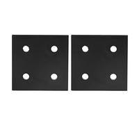 Placa de unión Sujetador de esquina Soporte rectangular Perfil de aluminio Placa de conexión Resistente a la corrosión Durable para muebles y maquinaria 2 piezas (6060)