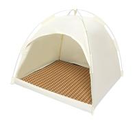 Placa de ventilación de verano para gato, recinto de aislamiento térmico, casa para animales domésticos interiores, dosel extraíble al aire libre, estructura plegable lavable | Retiro cómodo