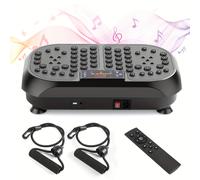 Placa de Vibración Inteligente para Fitness en Casa con 99 Velocidades Ajustables, Bandas de Resistencia y Control Remoto sin varillas, Diseño Elegante en , Equipo de Entrenamiento Compacto
