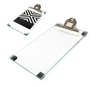 Placa de vidrio de alta planitud, plataforma de revestimiento de vidrio de ancho ajustable de laboratorio, con clip de fijación de metal, para varias pruebas de revestimiento y fabricación uniforme de