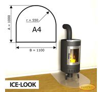 Placa De Vidrio Para Chimenea Protector Contra Chispas Para Chimenea Estufa -A4