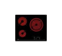 Placa de vitrocerámica - TEKA TZ6315, 3 Fuegos zonas, 605 mm, Negro