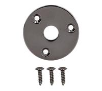 Placa de Zócalo de Guitarra Redonda, Hardware de Larga Duración, Placa de Zócalo de Guitarra Brillante, Reemplazo Suave para bajo (GT32 Negro)