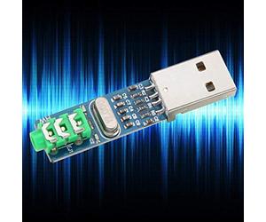 Placa decodificadora DAC, Placa decodificadora de Tarjetas de Sonido, decodificador DAC Mini USB de 5 V PCM2704 Tarjeta decodificadora DAC analógica de Tarjeta de Sonido USB(PCM2704)