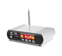 Placa decodificadora de reproductor MP3 Bluetooth con radio FM, USB, TF, color plateado