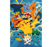 Placa Decorativa Ash Pokémon Metálica Cuadro Póster HD