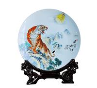 Placa Decorativa cerámica Platos Colgantes, Adorno de cerámica de Porcelana de Estilo Chino Jingdezhen de 26 cm, Regalo de graduación, decoración for el hogar y la Sala de Estar