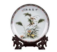 Placa Decorativa cerámica Platos Colgantes, Artefacto de cerámica y Porcelana de Jingdezhen con decoración de Paisaje de 26 cm