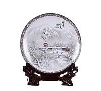 Placa Decorativa cerámica Platos Colgantes, Plato Decorativo de cerámica y Porcelana de Jingdezhen de 26 cm, artefacto for Sala de Estar y Oficina