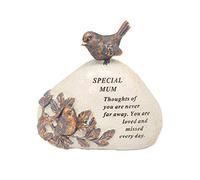 Placa decorativa conmemorativa para tumba de Robin Bird, grabada con un versículo especial simpático | Una piedra de decoración de tumba de recuerdo personalizada para tus seres especiales (mamá)